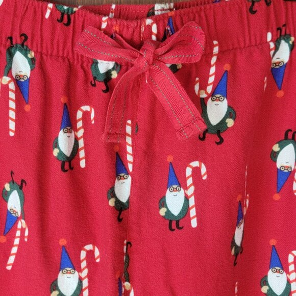 Old Navy Red Christmas Gnome Pajama Pants Women XL Tall 100% Cotton Holiday Fun - Picture 1 of 8